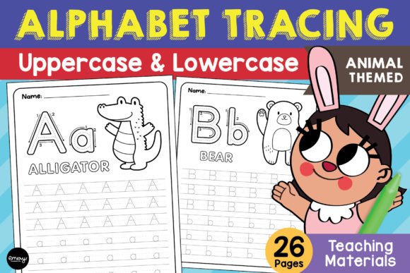 Alphabet Tracing Worksheets - Animals: A Design Resource for Learning