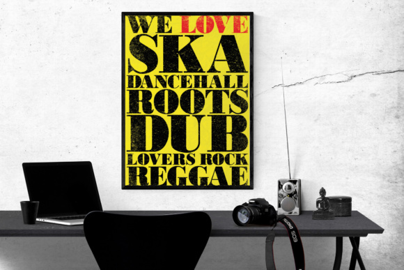 Classic Reggae Music Lovers Old Style Poster: A Design Asset for Authentic Branding