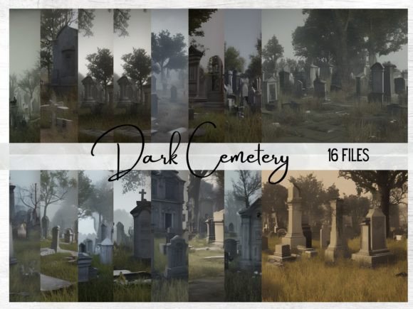 Dark Cemetery Backgrounds: Elevating Moody Design