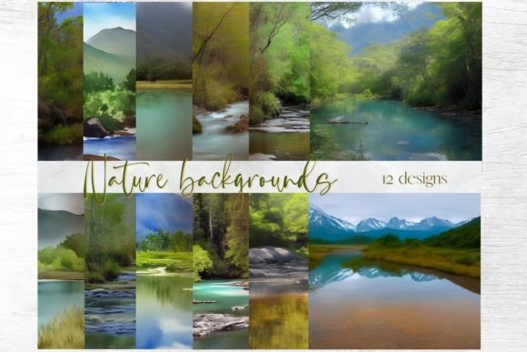 Elevate Your Visual Design with Nature Watercolor Backgrounds