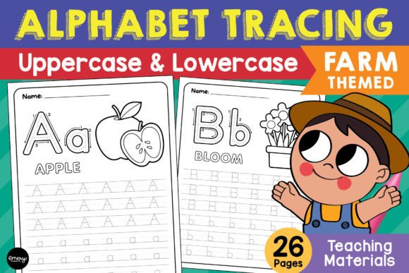 Farm Alphabet Tracing Worksheets: A Creative Design Asset