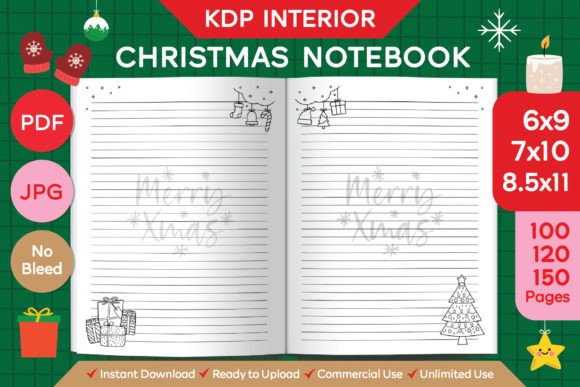 KDP Christmas Notebook Template: Streamline Your Holiday Design Projects