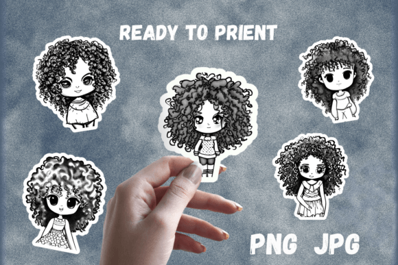 Printable Long Curly Hair Girls Stickers: A Designer's Guide