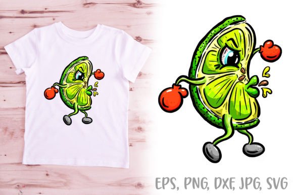 Spitting Lime Slice Cartoon Character for Vibrant Designs