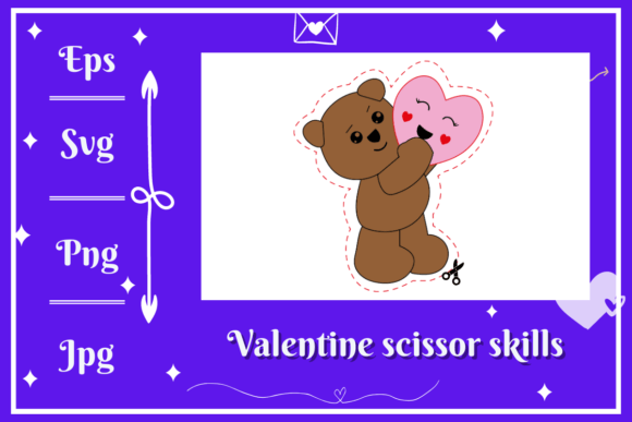 Valentine Bear Scissor Skills: Creative Design for Kids