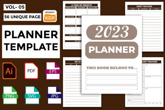 Yearly Planner 56 Unique Templates 2023: Design for Learners